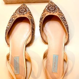 Betsey Johnson, Champagne, Molly Flats, Size 8.5